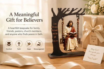 ✝️📚Christian Jesus Swing Ornament & ✝️ Blessed Mary Cradle Swing Ornament
