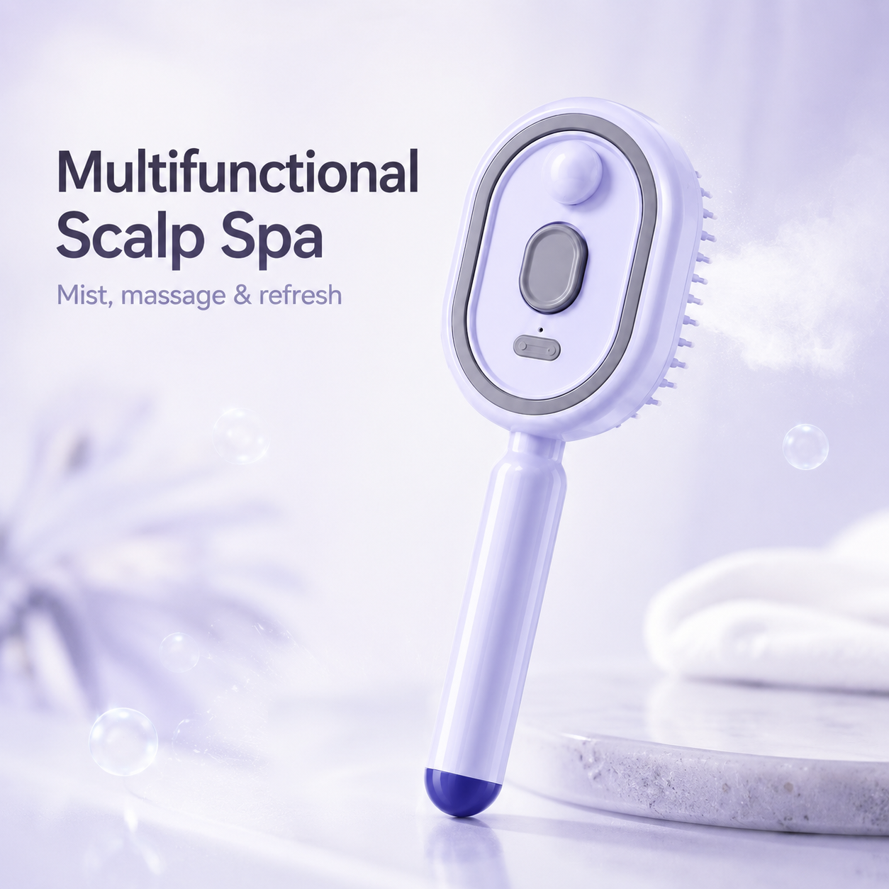 5-in-1 Mist Massage Comb For Dry, Frizzy Hair