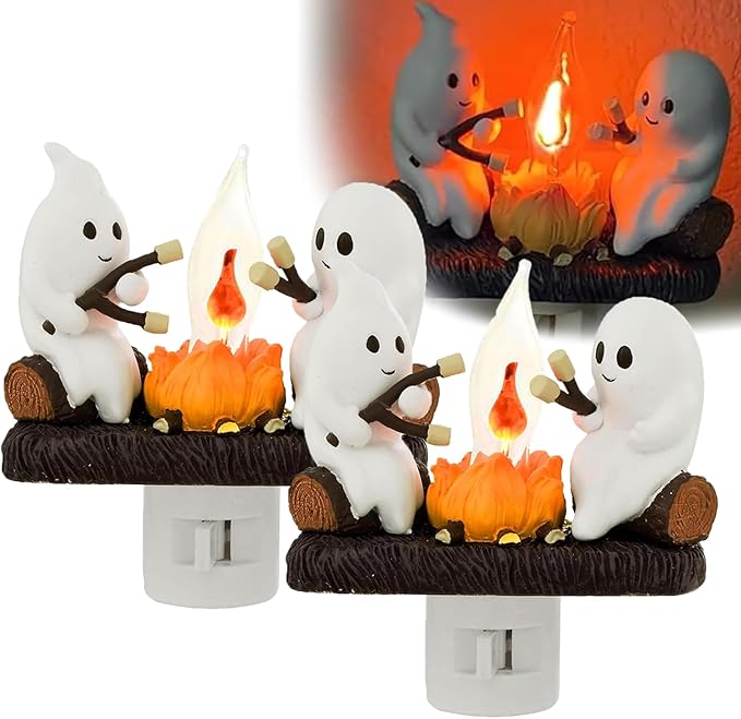 USB Ghost Campfire Flickering Nightlight🔥👻BUY 2 Free Shipping
