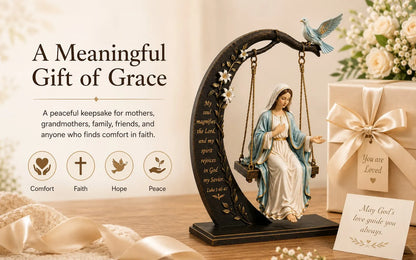 ✝️📚Christian Jesus Swing Ornament & ✝️ Blessed Mary Cradle Swing Ornament