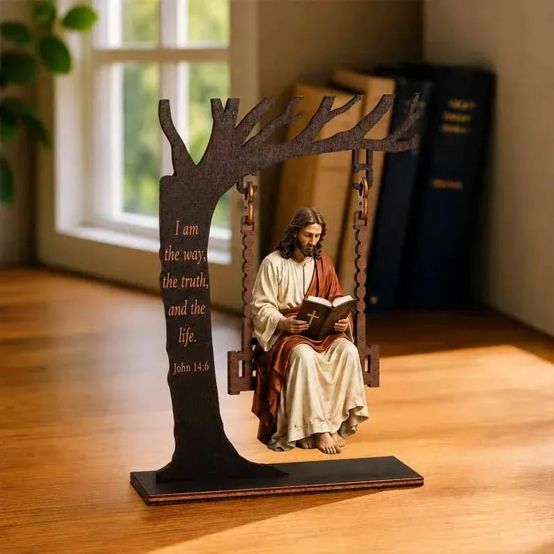 ✝️📚Christian Jesus Swing Ornament & ✝️ Blessed Mary Cradle Swing Ornament
