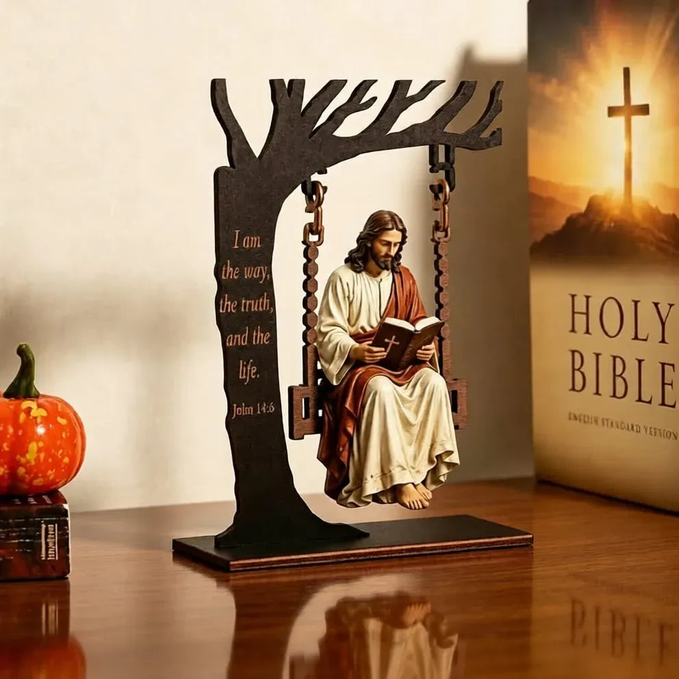 ✝️📚Christian Jesus Swing Ornament & ✝️ Blessed Mary Cradle Swing Ornament