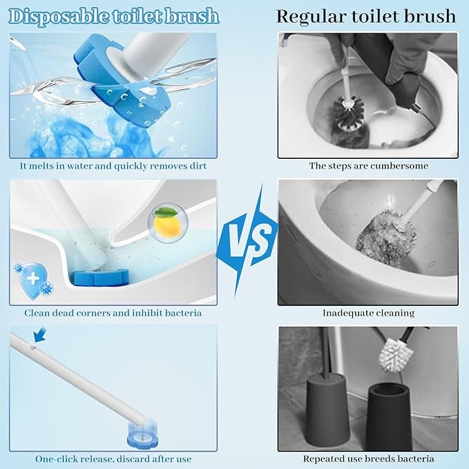 Clean. Toss. Done. 🧼-The easiest way to keep your toilet spotless without the mess.