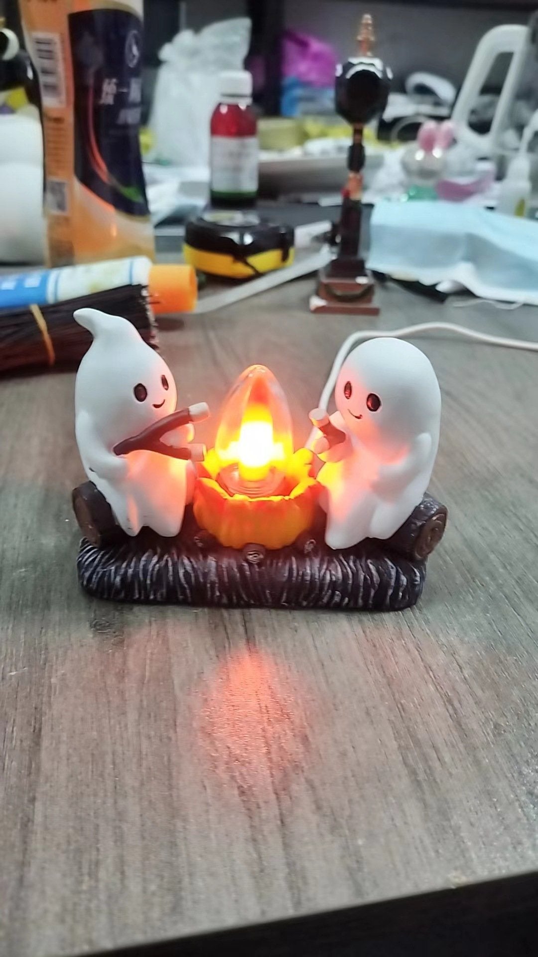 USB Ghost Campfire Flickering Nightlight🔥👻BUY 2 Free Shipping
