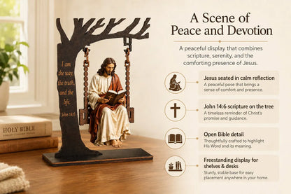 ✝️📚Christian Jesus Swing Ornament & ✝️ Blessed Mary Cradle Swing Ornament