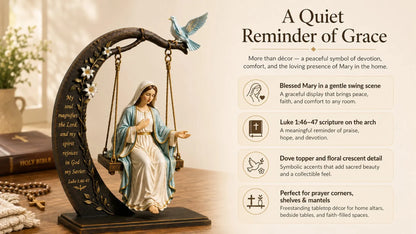 ✝️📚Christian Jesus Swing Ornament & ✝️ Blessed Mary Cradle Swing Ornament