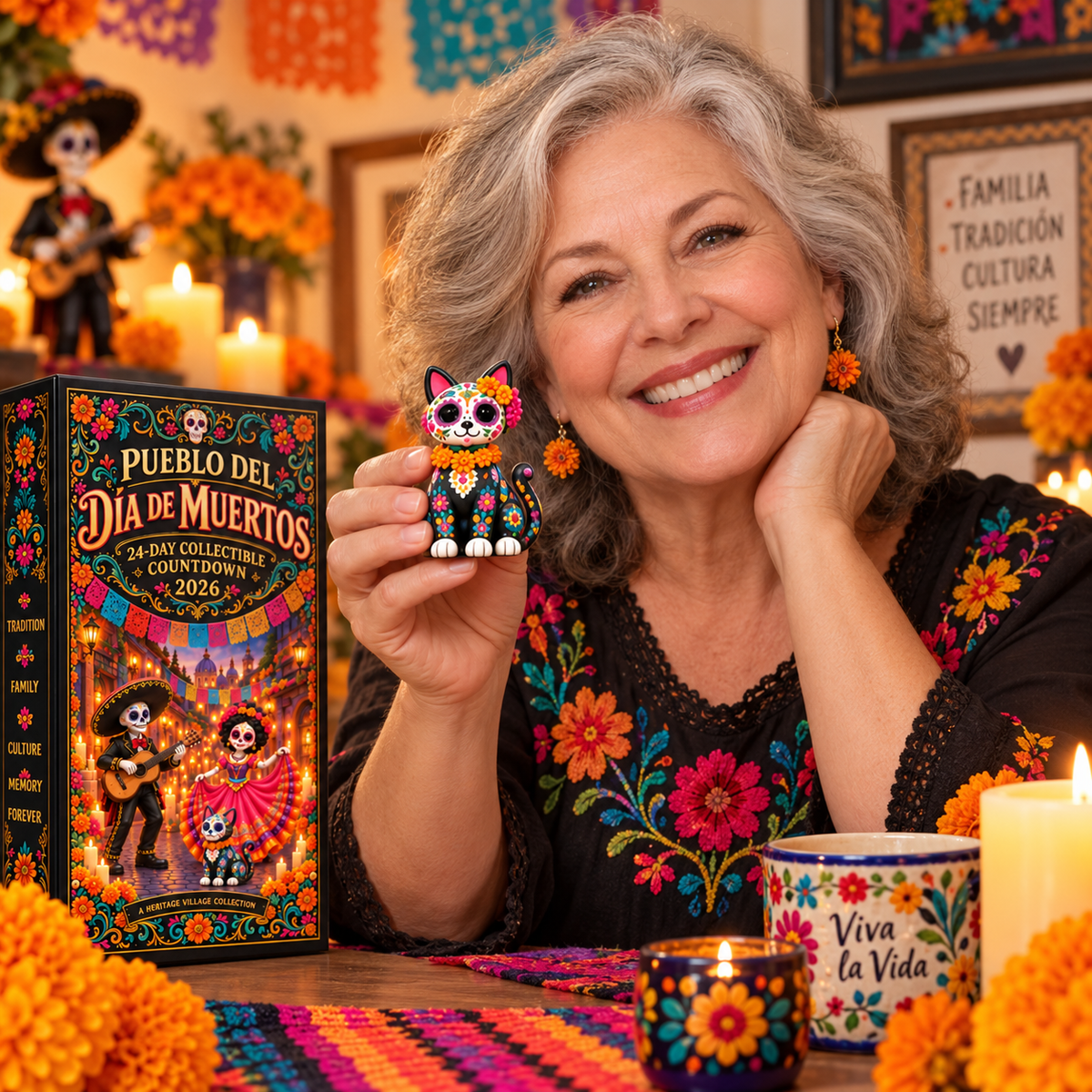 2026 Día de Muertos 24-Day Collectible Countdown-Open one surprise each day and build a complete Día de Muertos village together.
